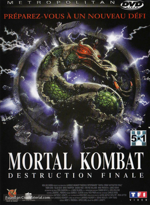 Mortal Kombat: Annihilation - French DVD movie cover