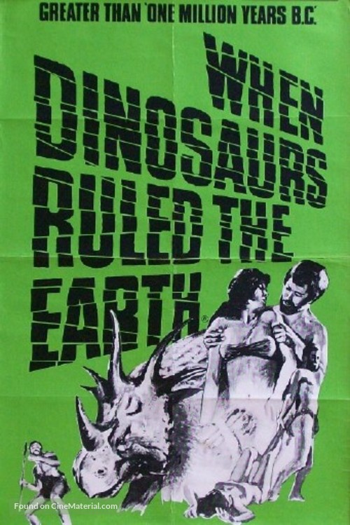 When Dinosaurs Ruled the Earth - British Movie Poster