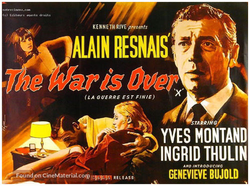La guerre est finie - British Movie Poster