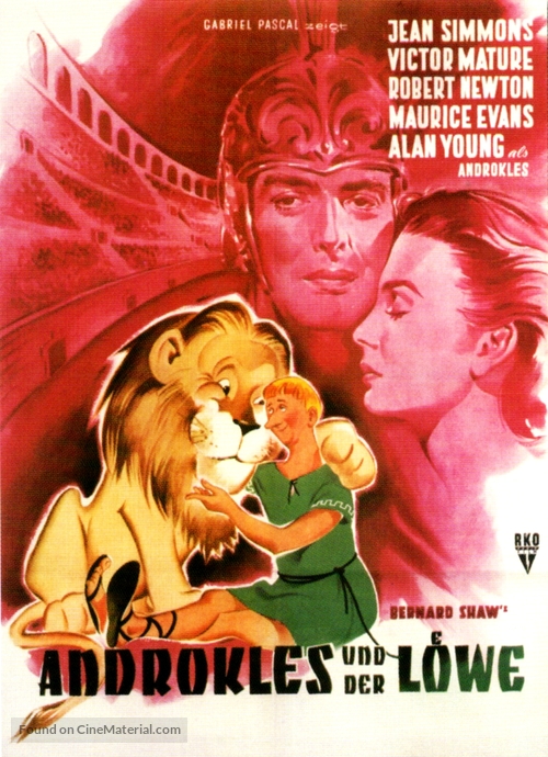 Androcles and the Lion - German Movie Poster