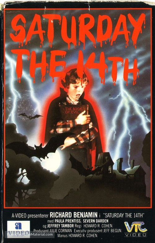 Saturday the 14th - Norwegian VHS movie cover