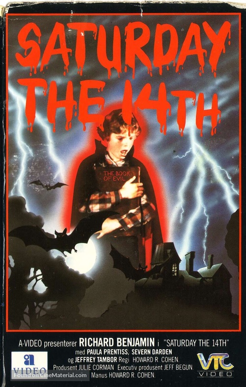 Saturday the 14th - Norwegian VHS movie cover