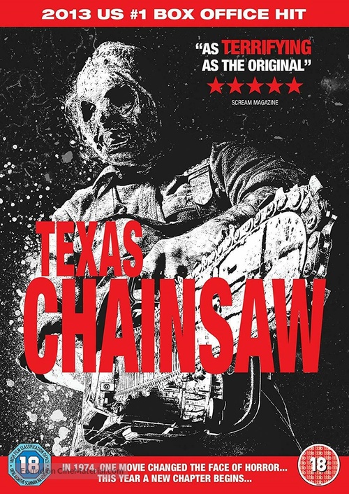 Texas Chainsaw Massacre 3D - British DVD movie cover