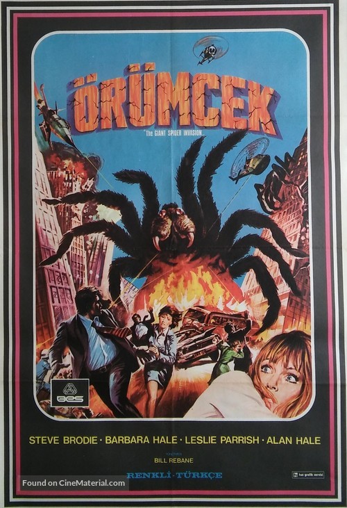 The Giant Spider Invasion - Turkish Movie Poster