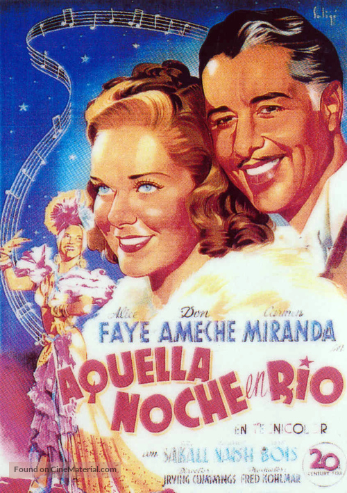 That Night in Rio - Spanish Movie Poster
