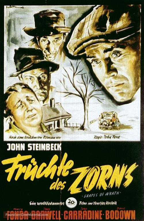 The Grapes of Wrath - German Movie Poster