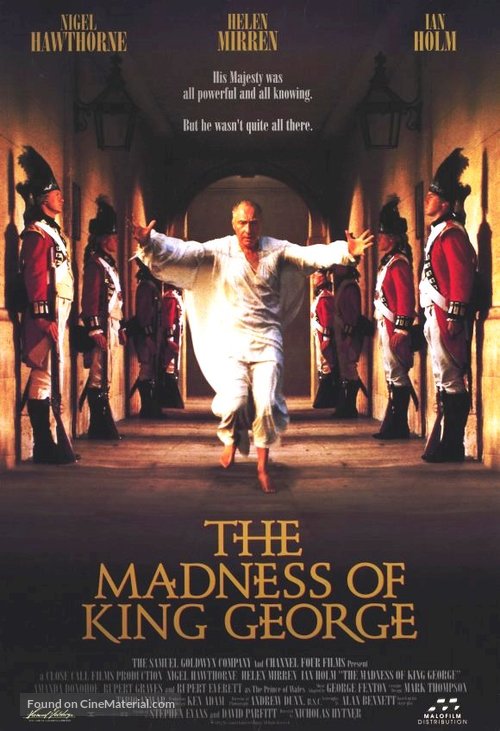 The Madness of King George - Canadian Movie Poster