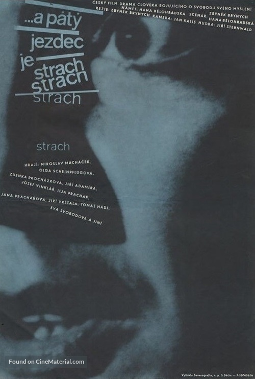 ...a p&aacute;ty jezdec je Strach - Czech Movie Poster