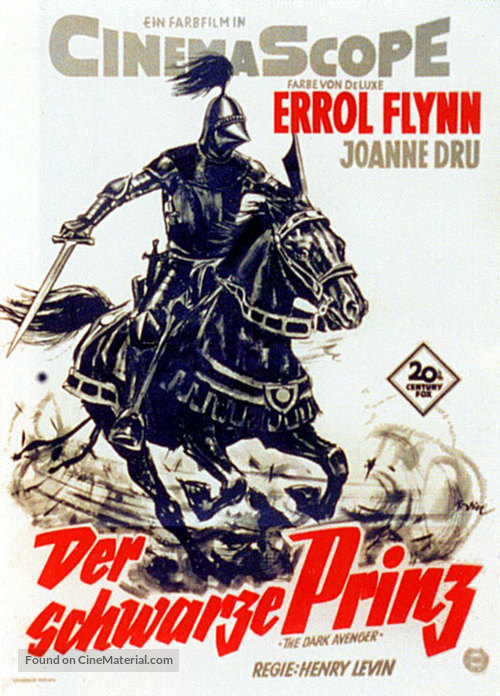 The Dark Avenger - German Movie Poster