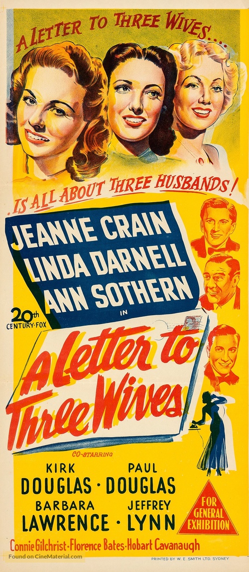 A Letter to Three Wives - Australian Movie Poster