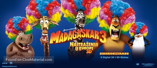 Madagascar 3: Europe&#039;s Most Wanted - Croatian Movie Poster