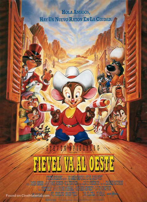 An American Tail: Fievel Goes West - Spanish Movie Poster