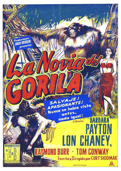 Bride of the Gorilla - Mexican Movie Poster