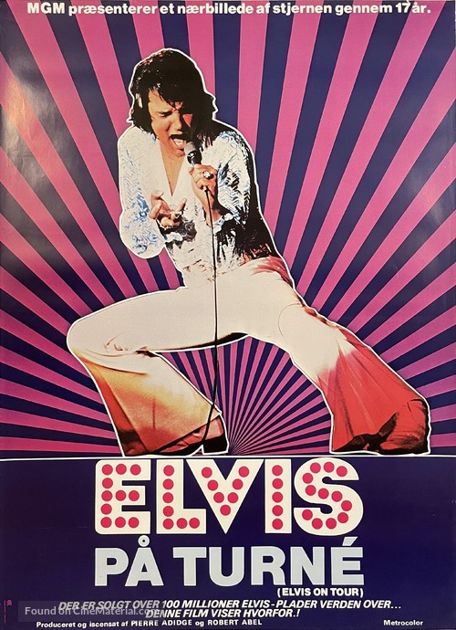 Elvis On Tour - Danish Movie Poster