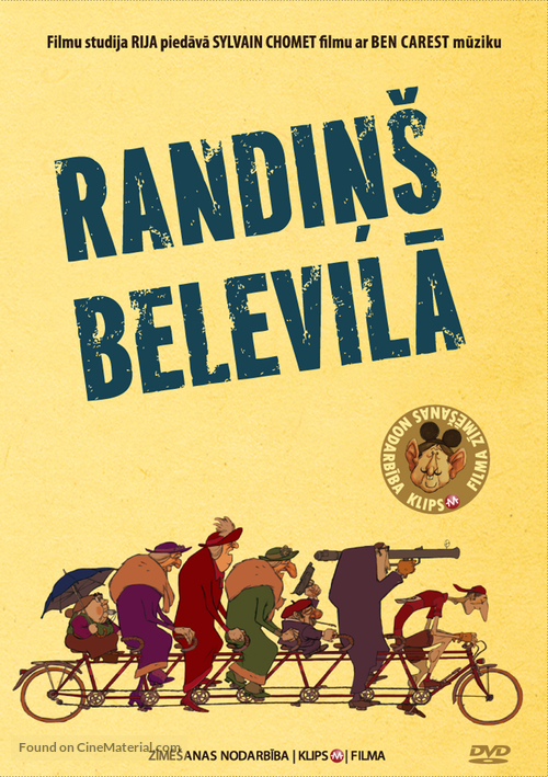 Les triplettes de Belleville - Latvian DVD movie cover