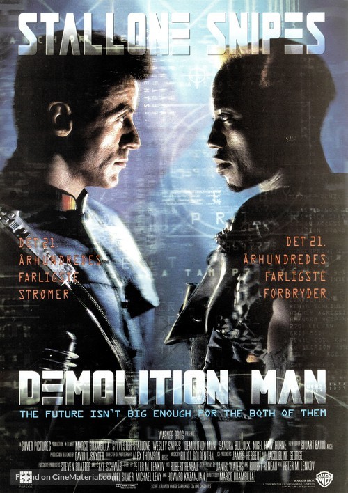 Demolition Man - Danish Movie Poster