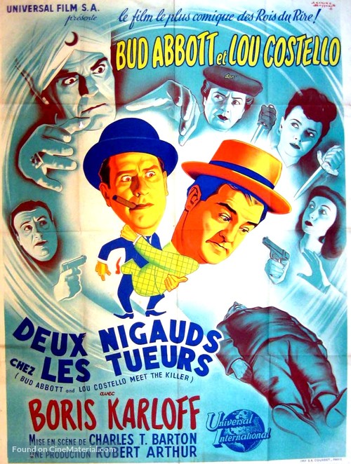 Abbott and Costello Meet the Killer, Boris Karloff - French Movie Poster