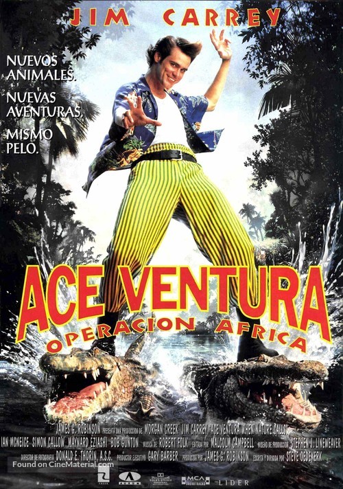 Ace Ventura: When Nature Calls - Spanish Movie Poster