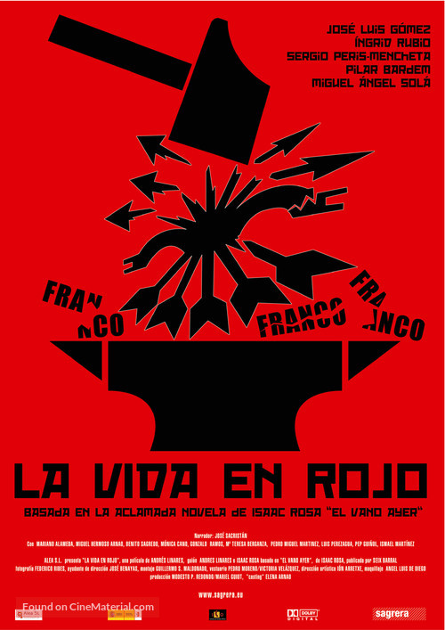 Vida en rojo, La - Spanish Movie Poster