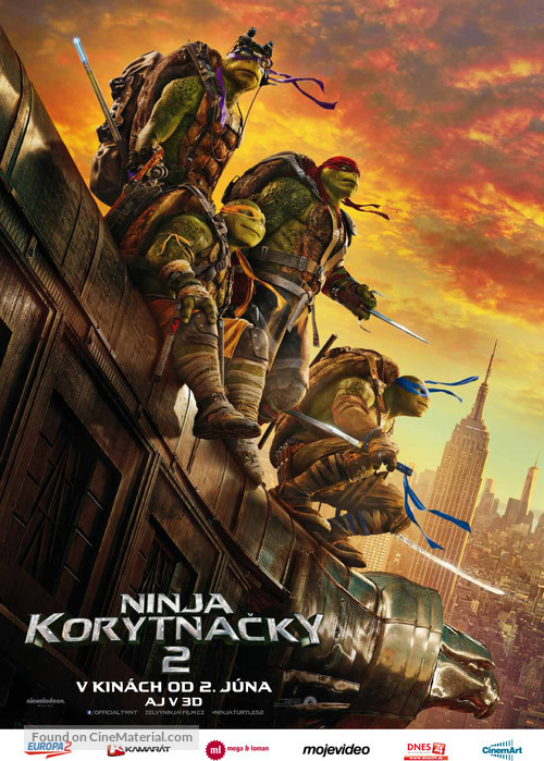 Teenage Mutant Ninja Turtles: Out of the Shadows - Slovak Movie Poster