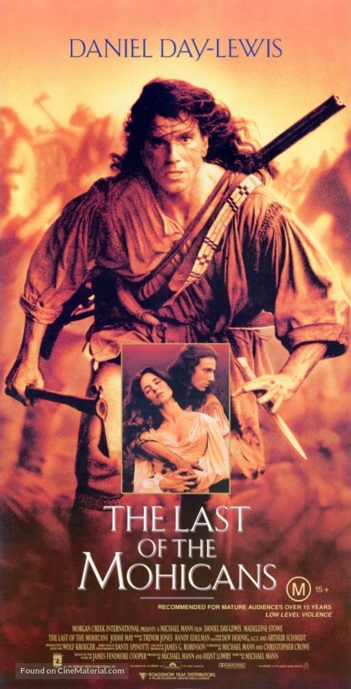 The Last of the Mohicans - Australian Movie Poster