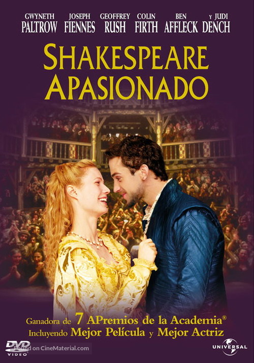 Shakespeare In Love - Argentinian DVD movie cover