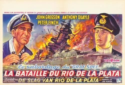 The Battle of the River Plate - Belgian Movie Poster