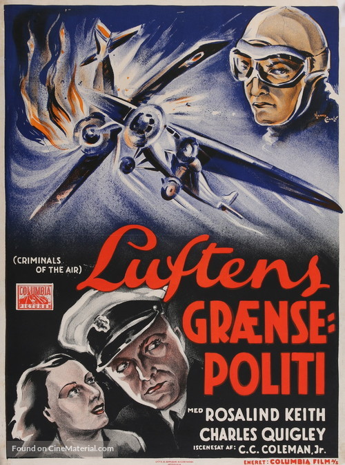 Criminals of the Air - Danish Movie Poster