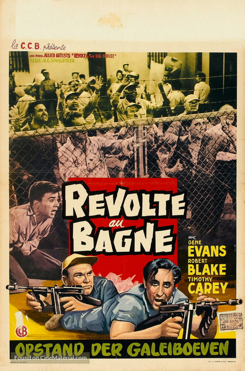 Revolt in the Big House - Belgian Movie Poster