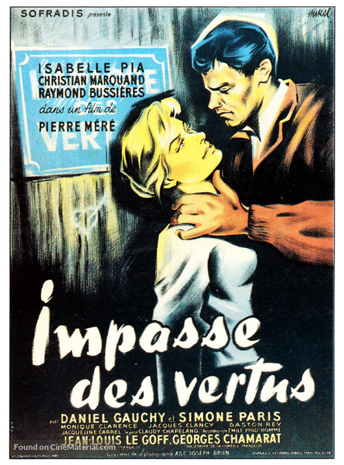 Impasse des vertus - French Movie Poster
