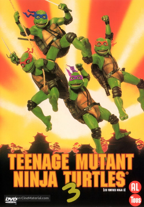 Teenage Mutant Ninja Turtles III - Dutch DVD movie cover