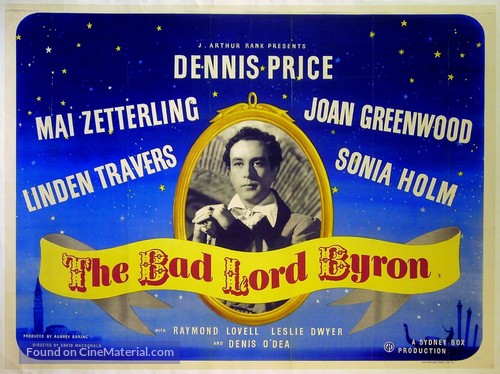 The Bad Lord Byron - British Movie Poster