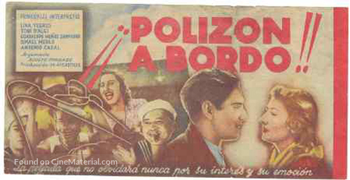 &iexcl;Poliz&oacute;n a bordo! - Spanish Movie Poster