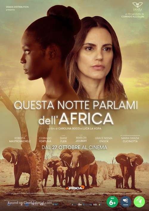 Questa notte parlami dell&#039;Africa - Italian Movie Poster