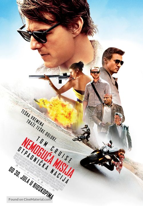 Mission: Impossible - Rogue Nation - Serbian Movie Poster