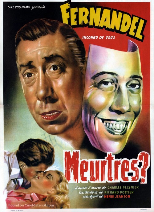 Meurtres - Belgian Movie Poster