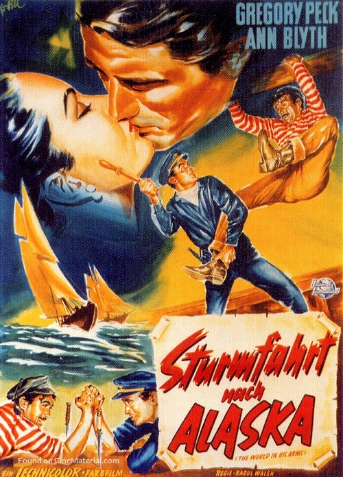 The World in His Arms - German Movie Poster