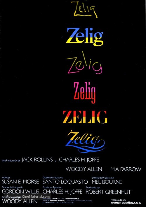 Zelig - Spanish Movie Poster