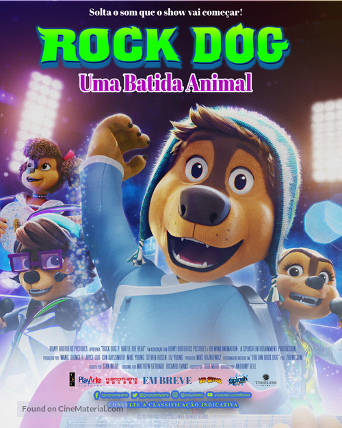 Rock Dog 3 Battle the Beat - Brazilian Movie Poster
