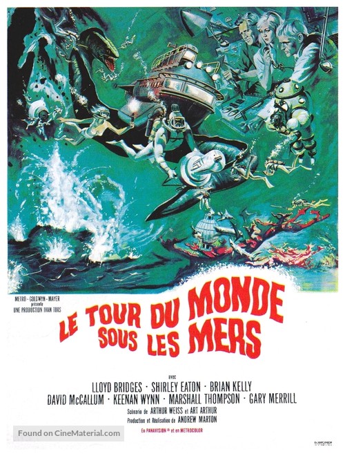 Around the World Under the Sea - French Movie Poster