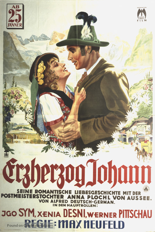 Erzherzog Johann - Austrian Movie Poster
