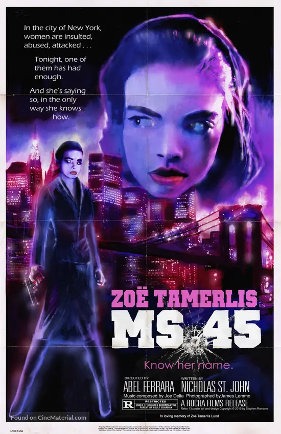 Ms. 45 - Re-release movie poster