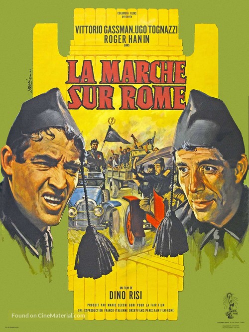 La marcia su Roma - French Movie Poster
