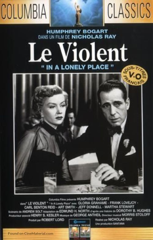 In a Lonely Place - French VHS movie cover