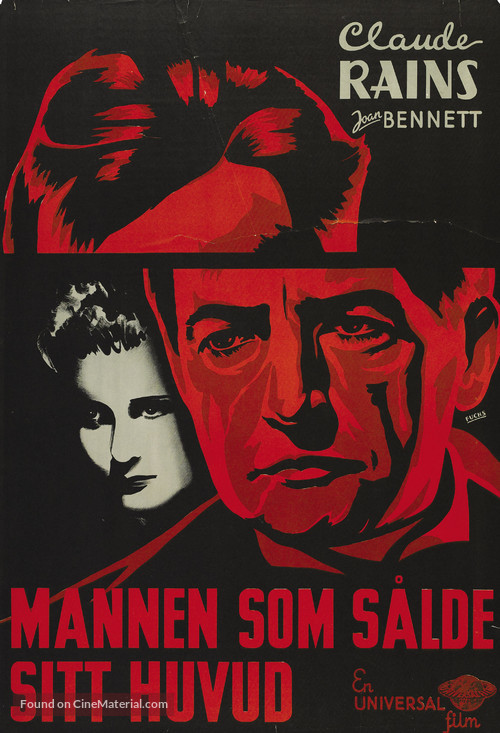 The Man Who Reclaimed His Head - Swedish Movie Poster