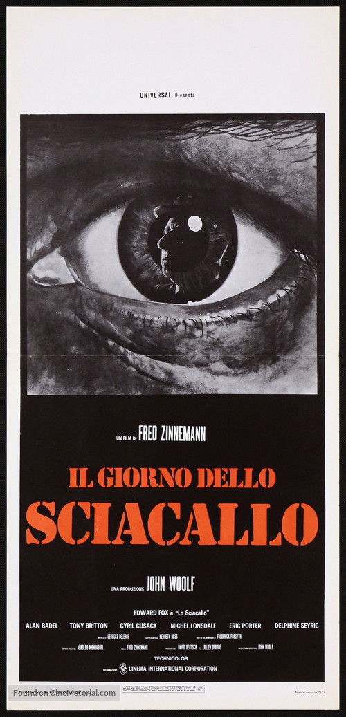 The Day of the Jackal - Italian Movie Poster