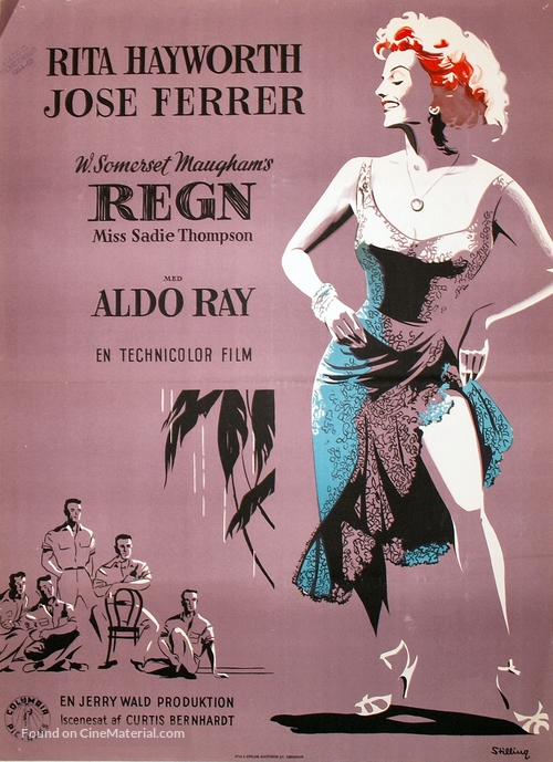 Miss Sadie Thompson - Danish Movie Poster