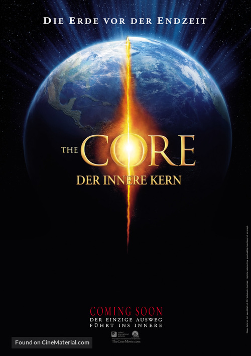 The Core - German Movie Poster