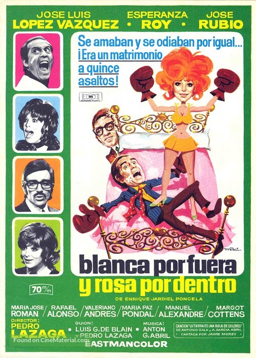 Blanca por fuera y Rosa por dentro - Spanish Movie Poster