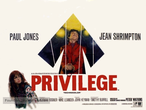 Privilege - British Movie Poster
